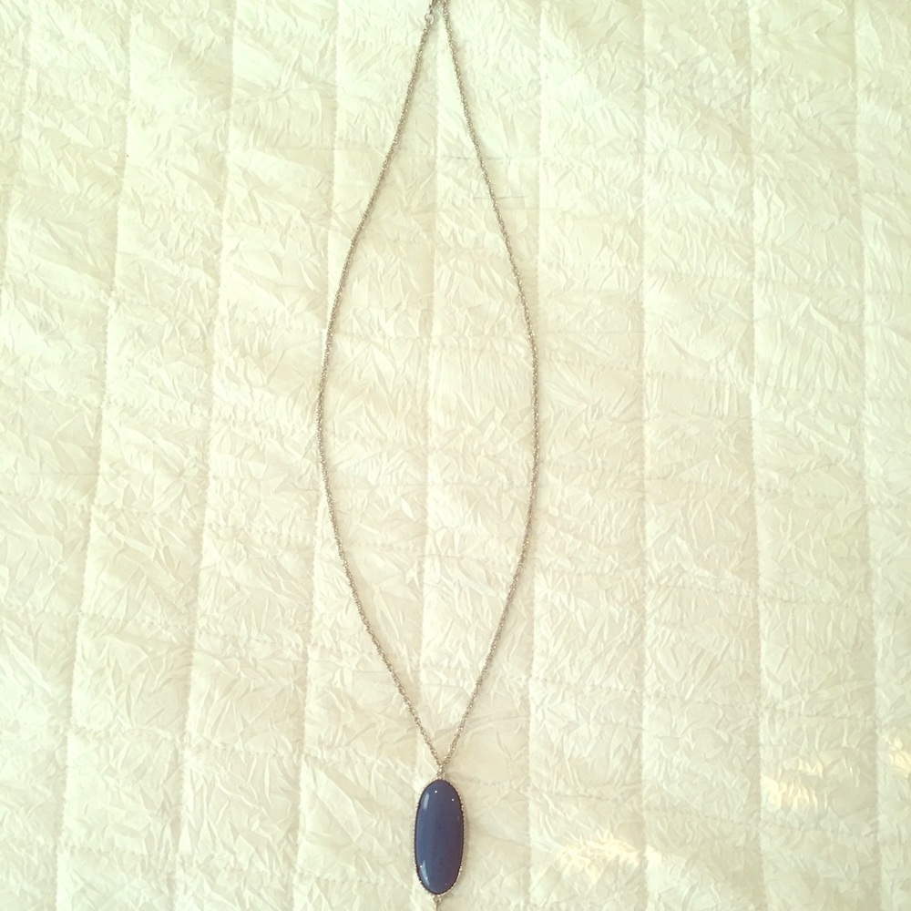 Dangle royal blue pendant necklace